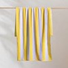 Striped Cabana Cotton Terry Beach Towel - Sunshine