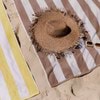 Striped Cabana Cotton Terry Beach Towel - Nutmeg
