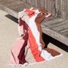 Sorrentina Grande Velour Beach Towel - Desert