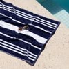 Sorrentina Velour Beach Towel - Lido Navy