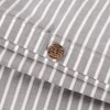 Modella Oxford Stripe Quilt Cover Set - Grey (Free Pillowcases)