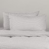 Modella Oxford Stripe Quilt Cover Set - Grey (Free Pillowcases)
