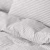 Modella Oxford Stripe Quilt Cover Set - Grey (Free Pillowcases)