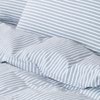 Modella Oxford Stripe Quilt Cover Set - Chambray (Free Pillowcases)