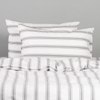 Modella Resort Stripe Quilt Cover Set - Grey (Free Pillowcases)