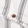 Modella Resort Stripe Quilt Cover Set - Grey (Free Pillowcases)