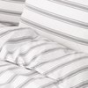 Modella Resort Stripe Quilt Cover Set - Grey (Free Pillowcases)