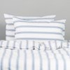 Modella Resort Stripe Quilt Cover Set - Chambray (Free Pillowcases)