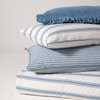 Modella Resort Stripe Quilt Cover Set - Chambray (Free Pillowcases)