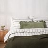 Modella Resort Stripe Quilt Cover Set - Gum (Free Pillowcases)