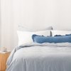 Modella Velvet Ruffle Lumbar Cushion - Chambray