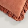 Modella Velvet Ruffle Lumbar Cushion - Oak