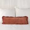 Modella Velvet Ruffle Lumbar Cushion - Oak
