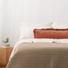 Modella Velvet Ruffle Lumbar Cushion - Oak