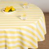 Cucina Lemon Stripe Round Tablecloth
