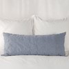 Softwash Cotton  Indigo Melange Lumbar Cushion - Vintage