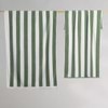 Striped Cabana Cotton Terry Beach Towel - Olive