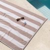 Striped Cabana Cotton Terry Beach Towel - Sand