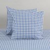 Modella Gingham European Pillowcase Pair - Indigo