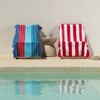 Striped Cabana Cotton Terry Beach Towel - Red