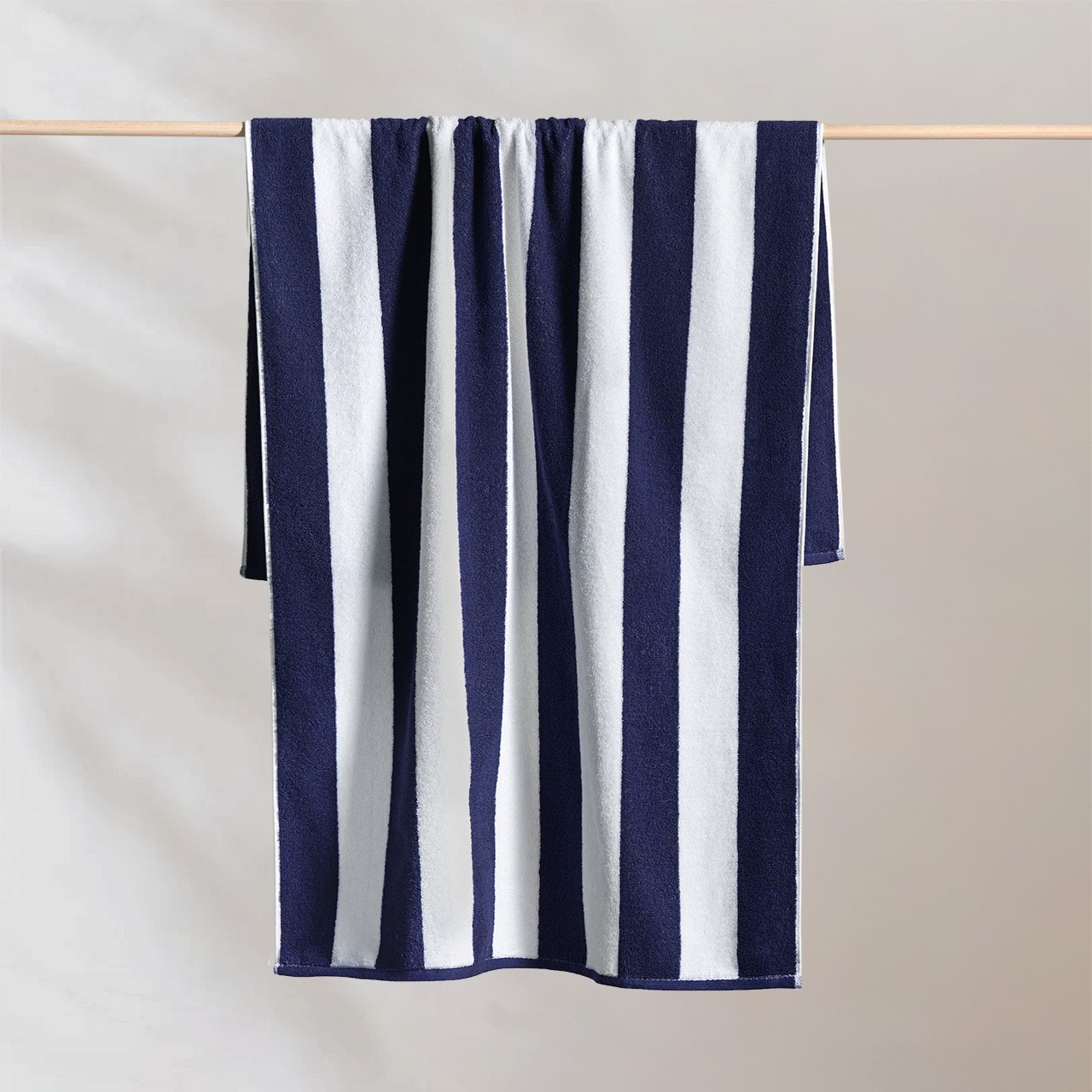 Navy blue sales striped towels