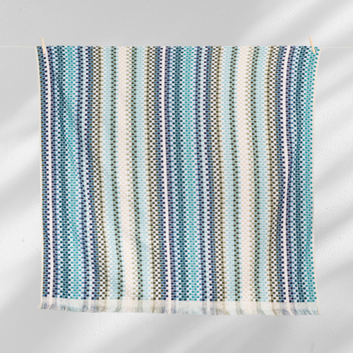 Positana Terry Beach Blanket - Checkers Sea Blue