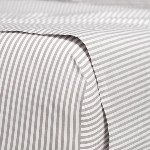 Cotton Mini Stripe Grey Sheet Set - Modella