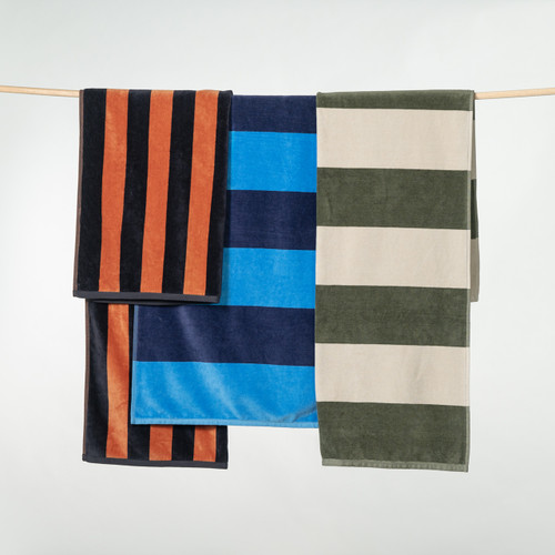 Sorrentina Velour Beach Towel - Cala Olive