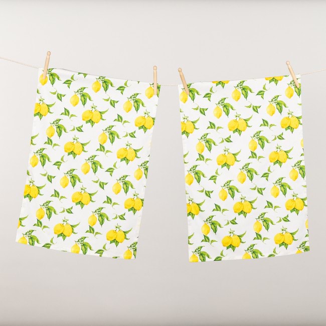 Cucina Tea Towel Twin Pack - Lemons