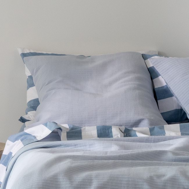 Luxury Cotton Rib Coverlet - Silver Ice