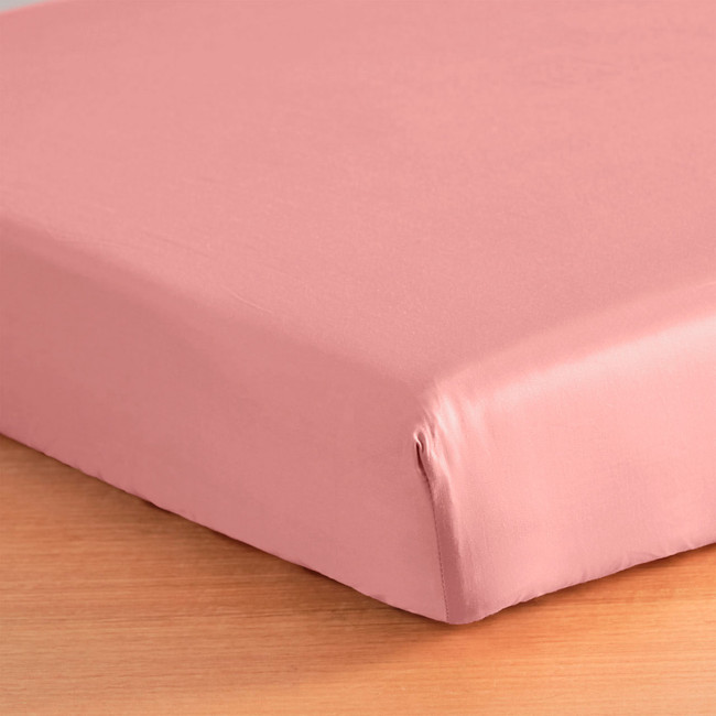 Alessia Bamboo Cotton Cot Fitted Sheet - Peach