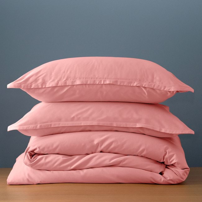 Alessia Bamboo Cotton Quilt Cover Set - Peach