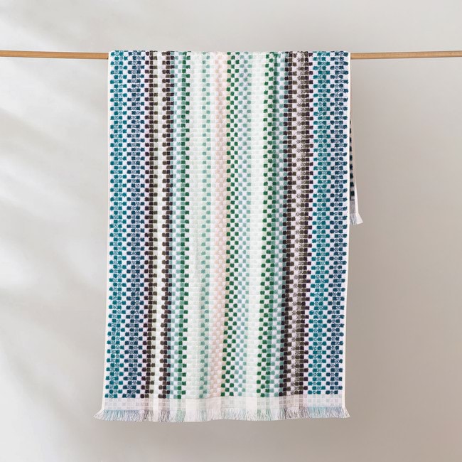 Positana Terry Beach & Bath Towel - Checkers Botanical