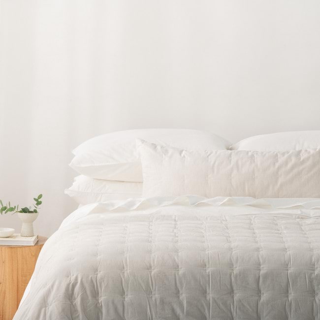 Softwash Cotton Oatmeal Melange Coverlet - Vintage