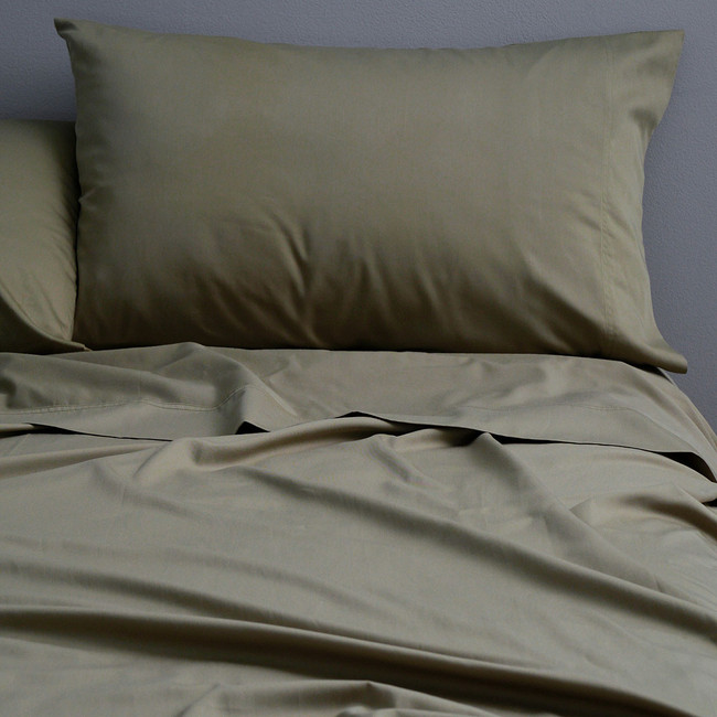 Bamboo Cotton Saggia Green Sheet Set - Alessia
