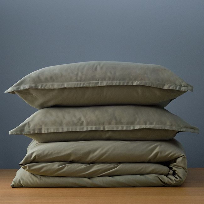Bamboo Cotton Saggia Green Quilt Cover Set - Alessia