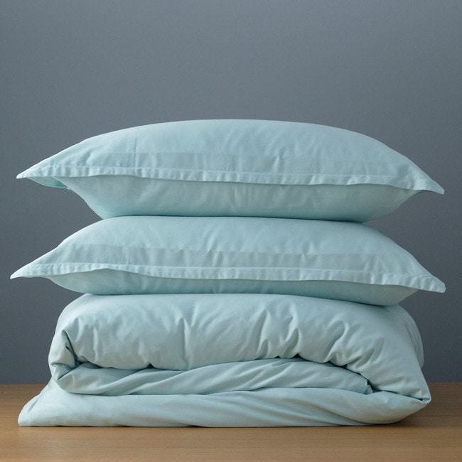 Bamboo Cotton Gelato Mint Quilt Cover Set - Alessia
