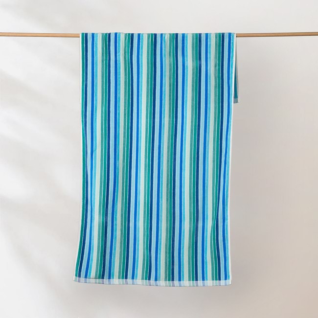 Sorrentina Velour Beach Towel - Multiplo Lagoon