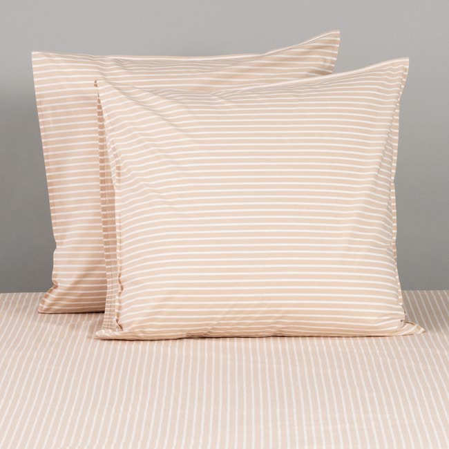 Modella Oxford Stripe European Pillowcase Pair - Oak