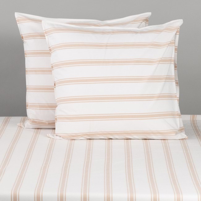 Modella Resort Stripe European Pillowcase Pair - Oak