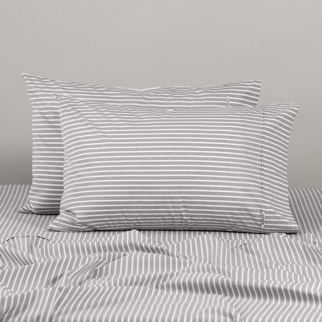 Modella Oxford Stripe Sheet Set - Grey