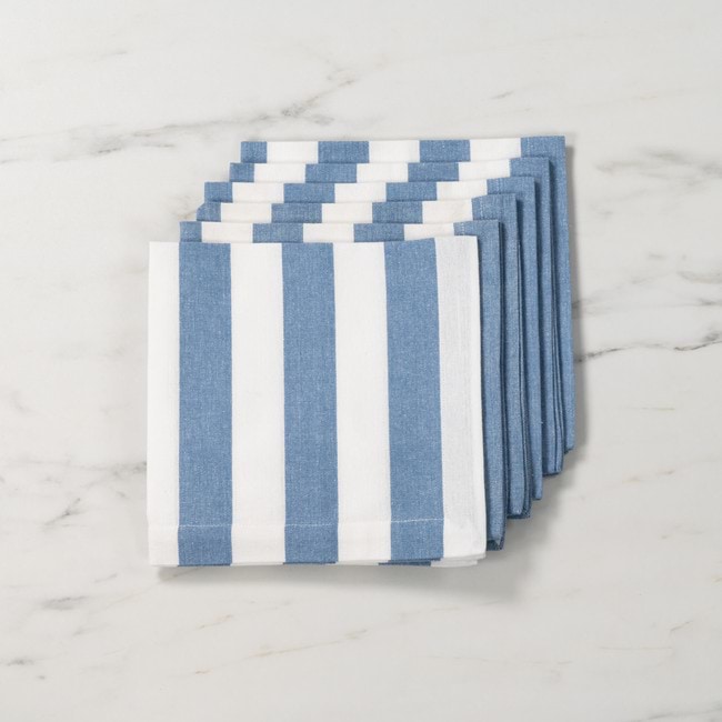 Cucina Chambray Stripe Napkin 6 Pack