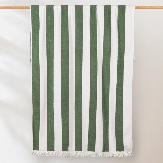 Extra Large Cabana Grande Cotton Terry Beach Towel - Olive