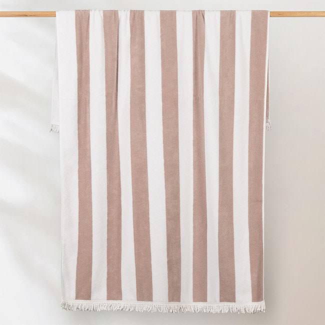 Extra Large Cabana Grande Cotton Terry Beach Towel - Sand