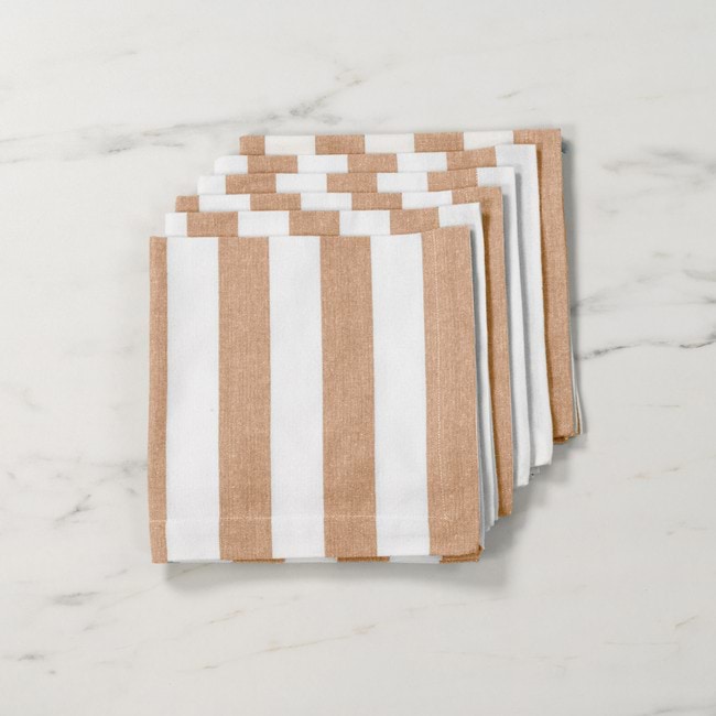 Cucina Latte Stripe Napkin 6 Pack