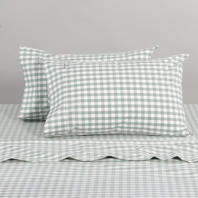 Modella Gingham Sheet Set - Sage
