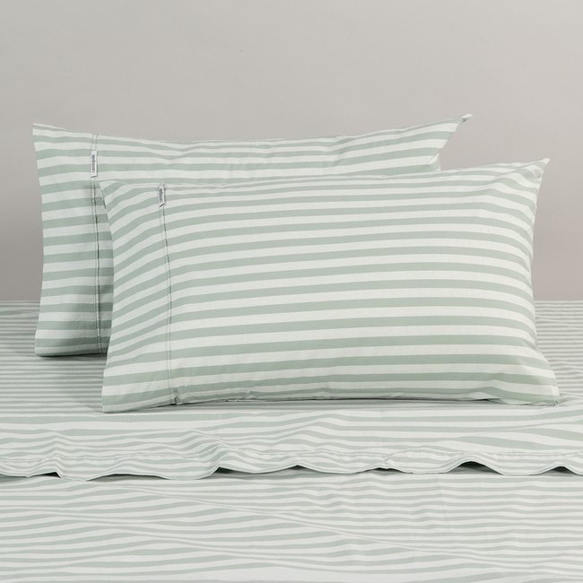 Modella Stripe Sheet Set - Sage
