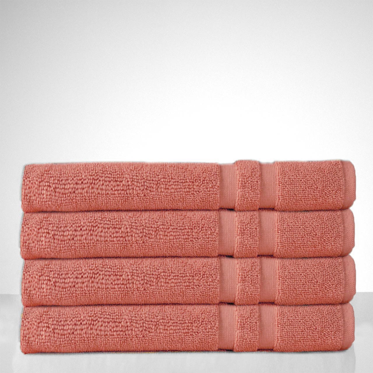 Matching hand towel top and bath mat