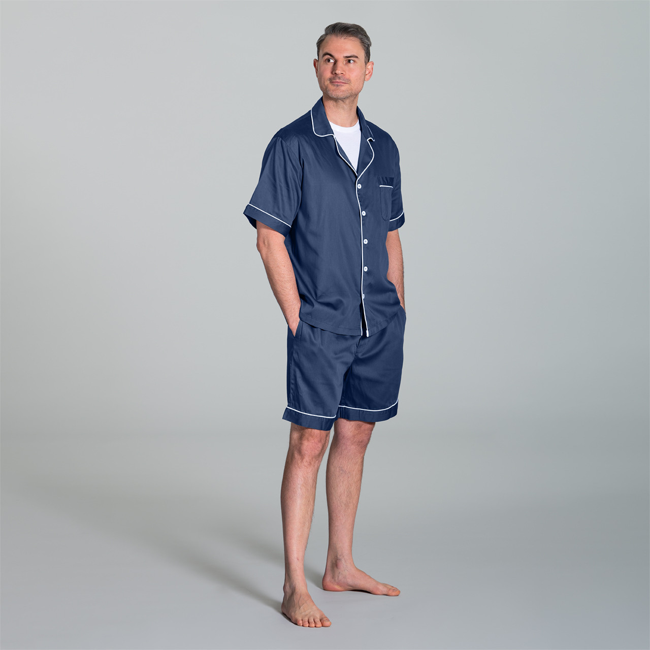 Alessio Bamboo Cotton Men’s Pyjama Short Set