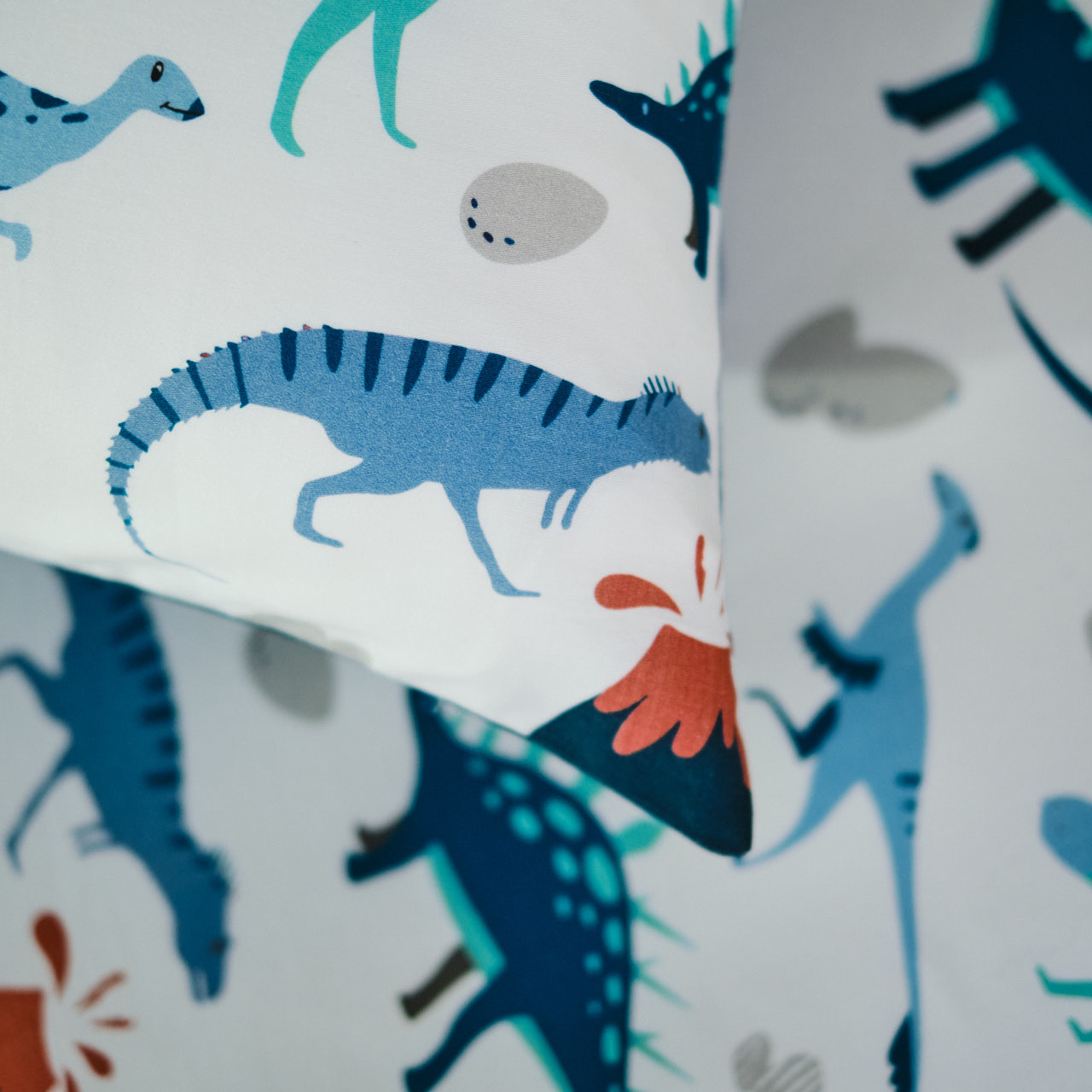 Piccoli Dino Mite Fitted Sheet Pillowcase Pack Canningvale